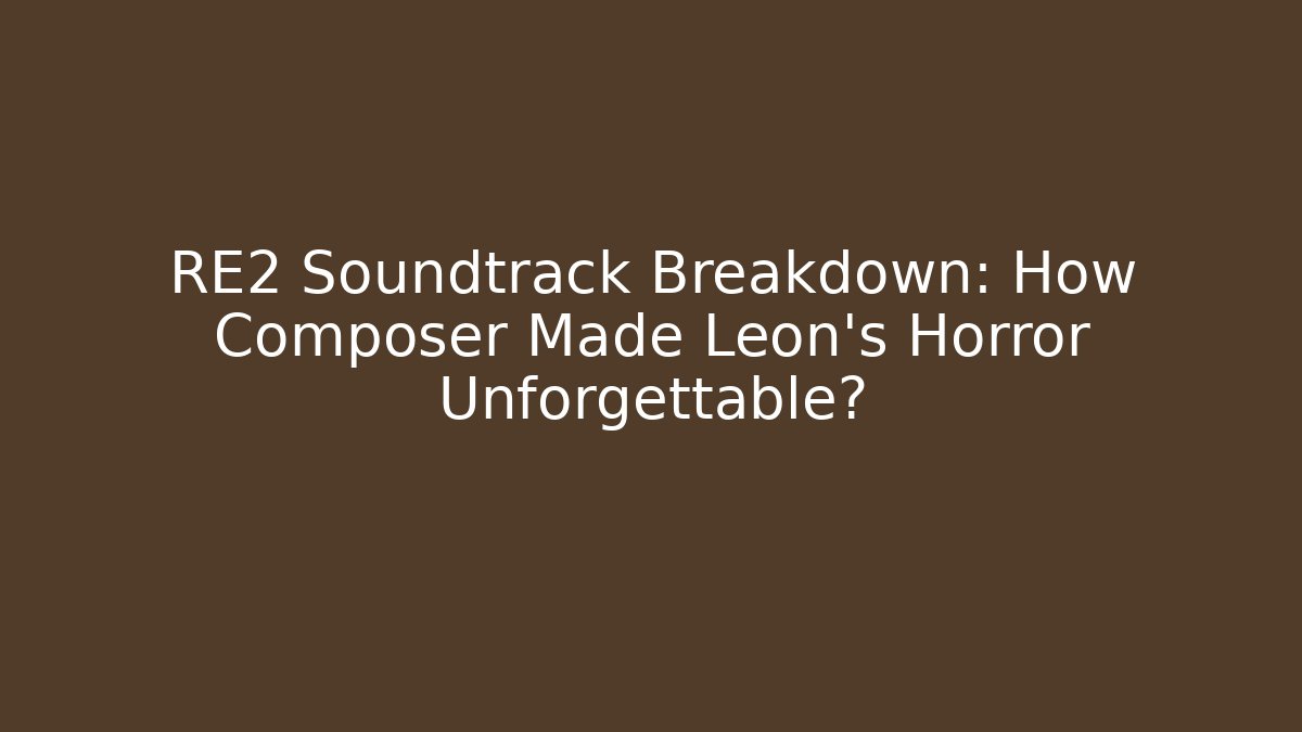 RE2 Soundtrack Breakdown: How Composer Made Leon's Horror Unforgettable?