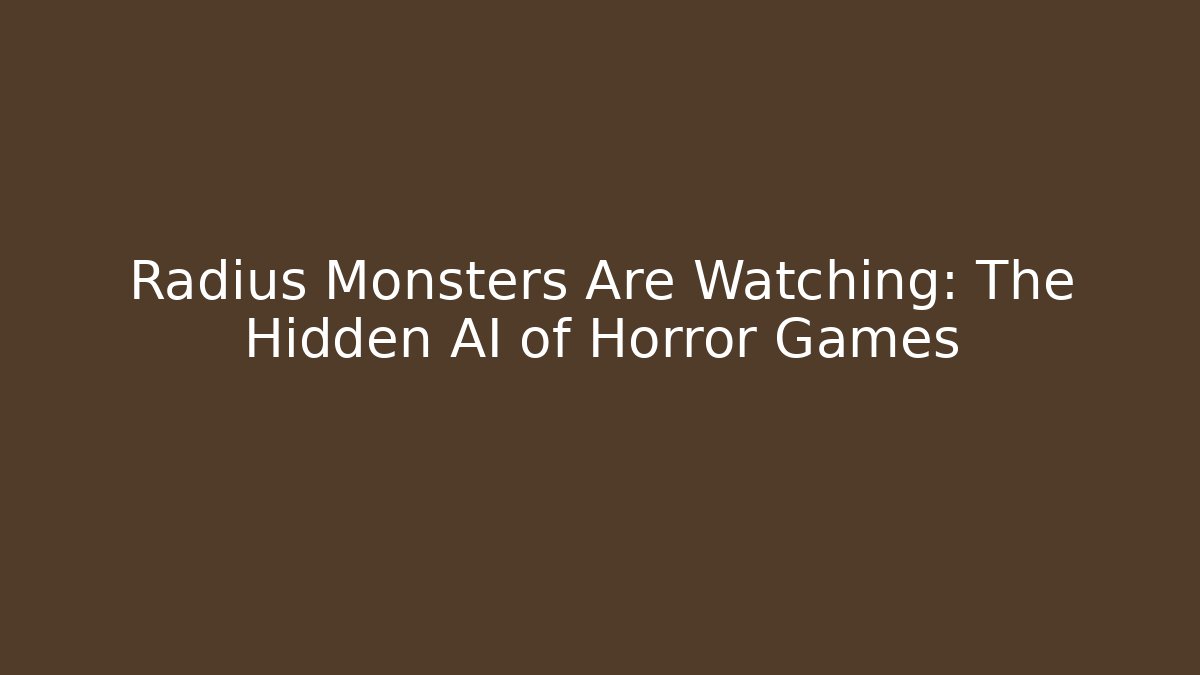 into the radius monsters