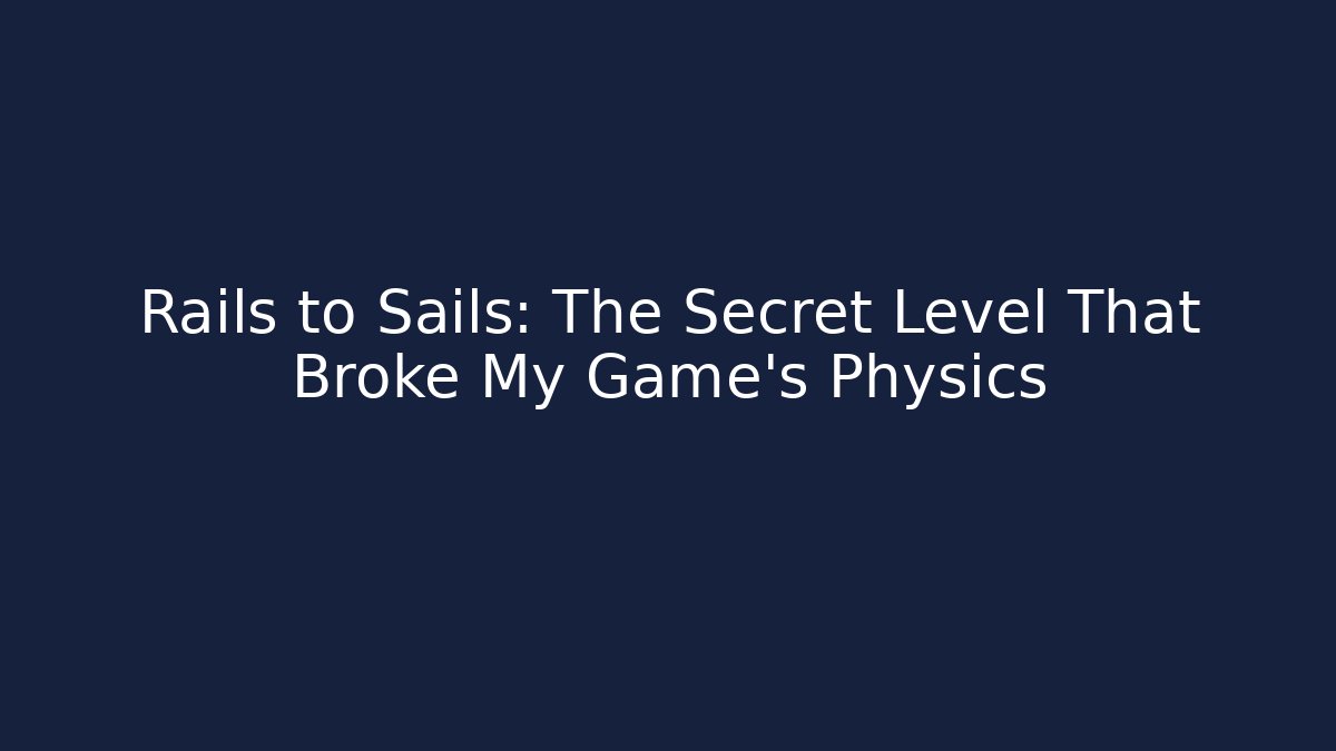 Rails to Sails: The Secret Level That Broke My Game's Physics