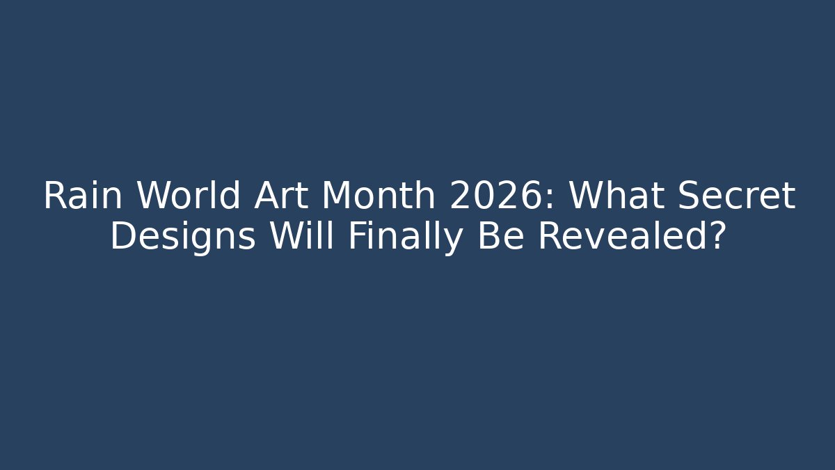 Rain World Art Month 2026: What Secret Designs Will Finally Be Revealed?