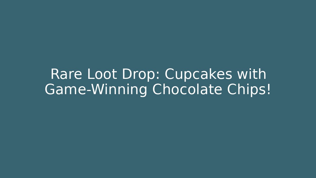 Rare Loot Drop: Cupcakes with Game-Winning Chocolate Chips! - Felix Cat Insurance
