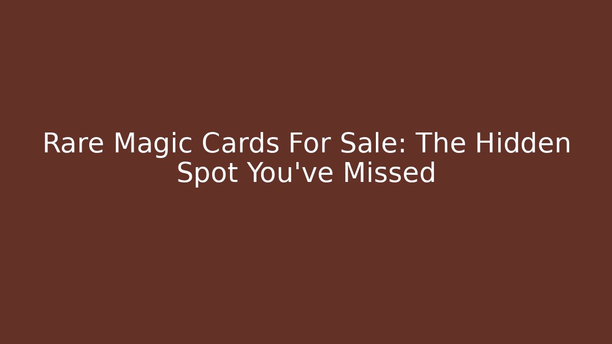 magic cards where to buy
