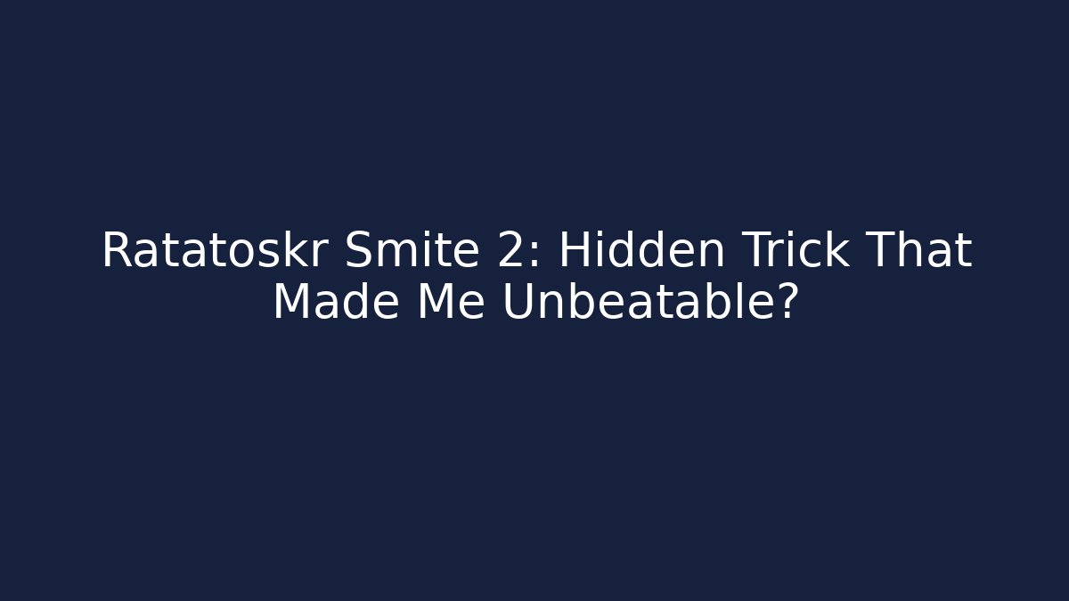 Ratatoskr Smite 2: Hidden Trick That Made Me Unbeatable?