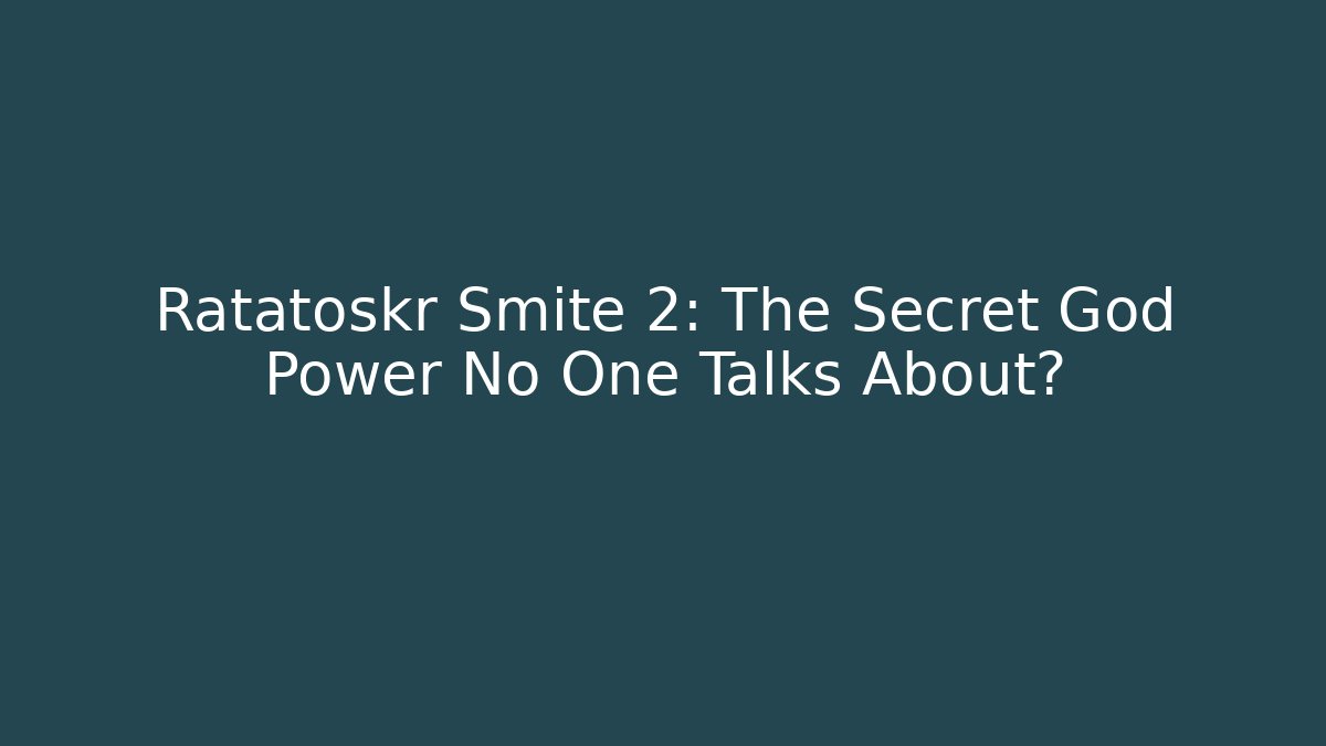 Ratatoskr Smite 2: The Secret God Power No One Talks About?