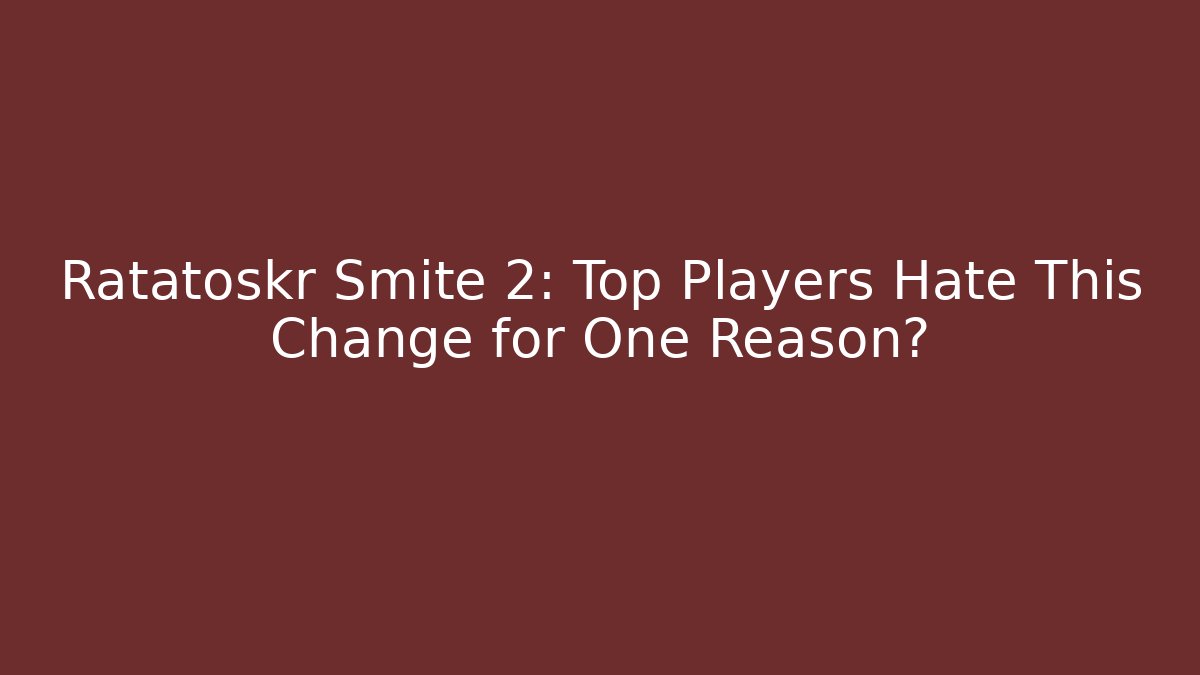 Ratatoskr Smite 2: Top Players Hate This Change for One Reason?