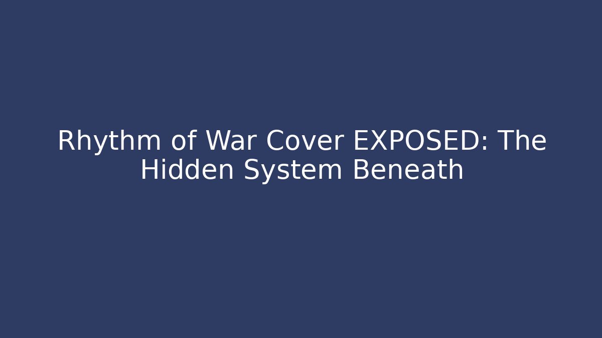 Rhythm of War Cover EXPOSED: The Hidden System Beneath