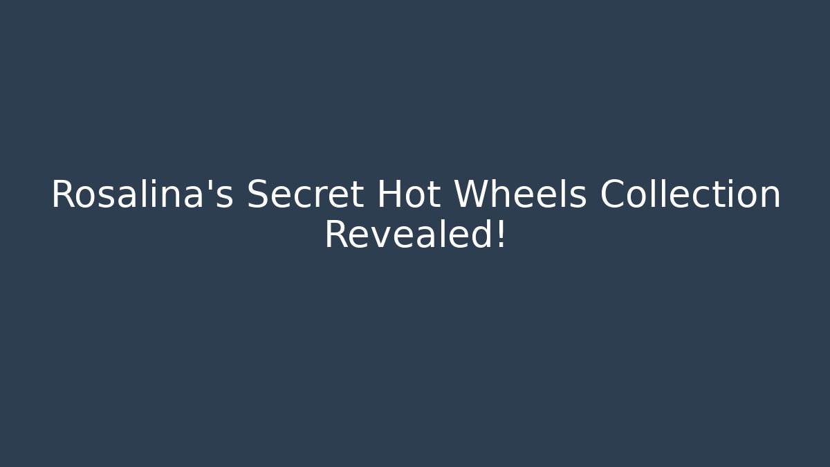 Rosalina's Secret Hot Wheels Collection Revealed!