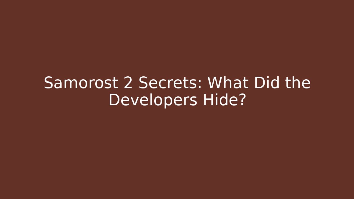 Samorost 2 Secrets: What Did the Developers Hide?