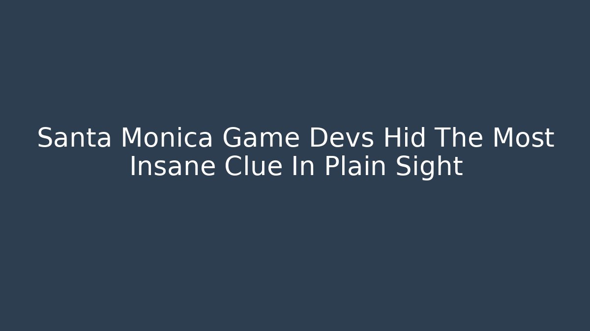 Santa Monica Game Devs Hid The Most Insane Clue In Plain Sight - Felix Cat Insurance