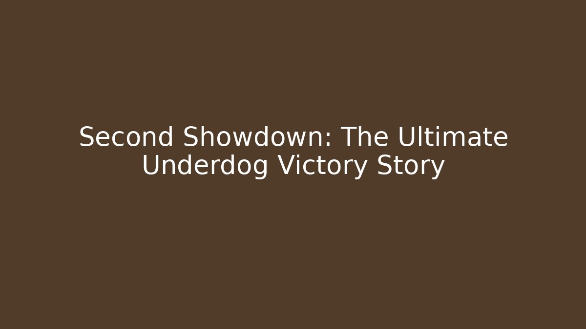 Second Showdown: The Ultimate Underdog Victory Story - Felix Cat Insurance