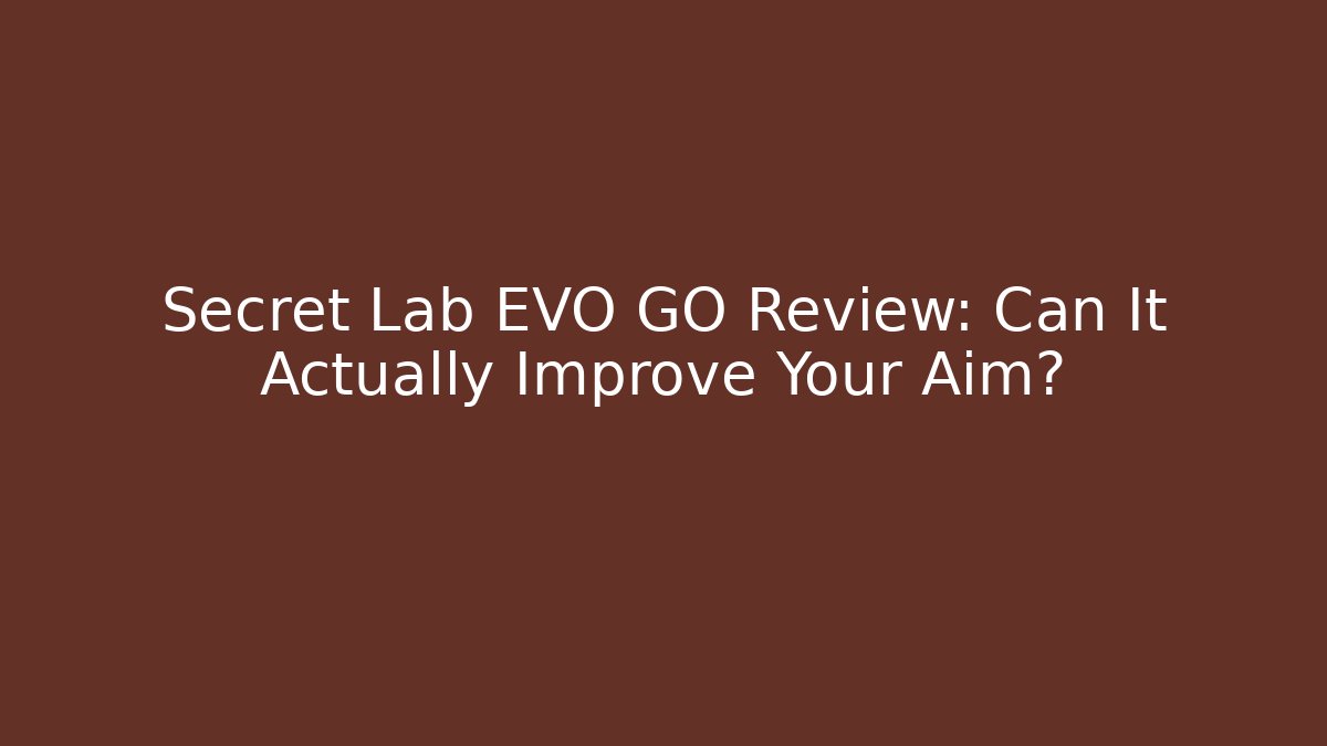 Secret Lab EVO GO Review: Can It Actually Improve Your Aim? - Felix Cat Insurance