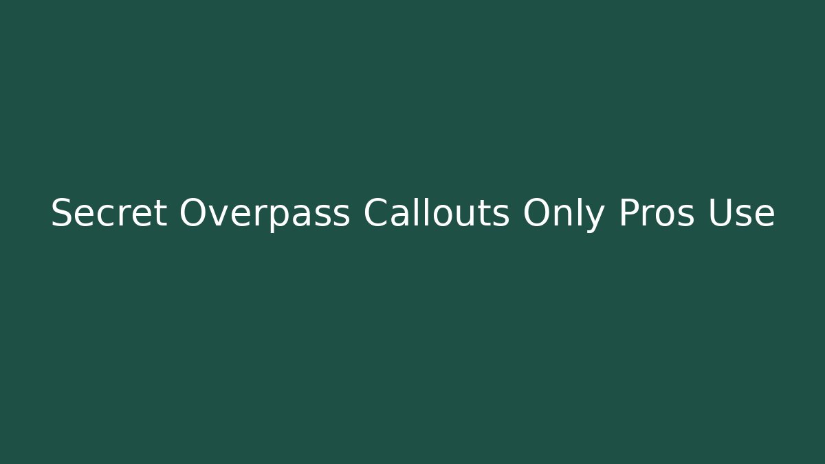 Secret Overpass Callouts Only Pros Use - Felix Cat Insurance