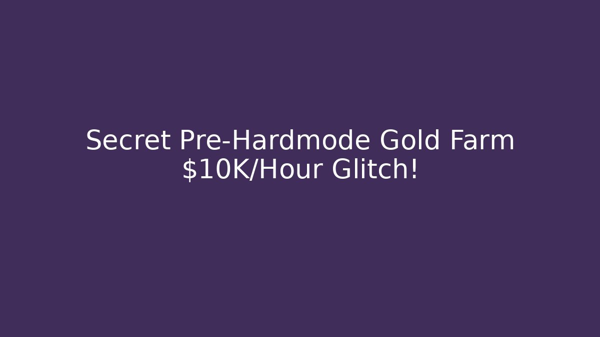 Secret Pre-Hardmode Gold Farm $10K/Hour Glitch!