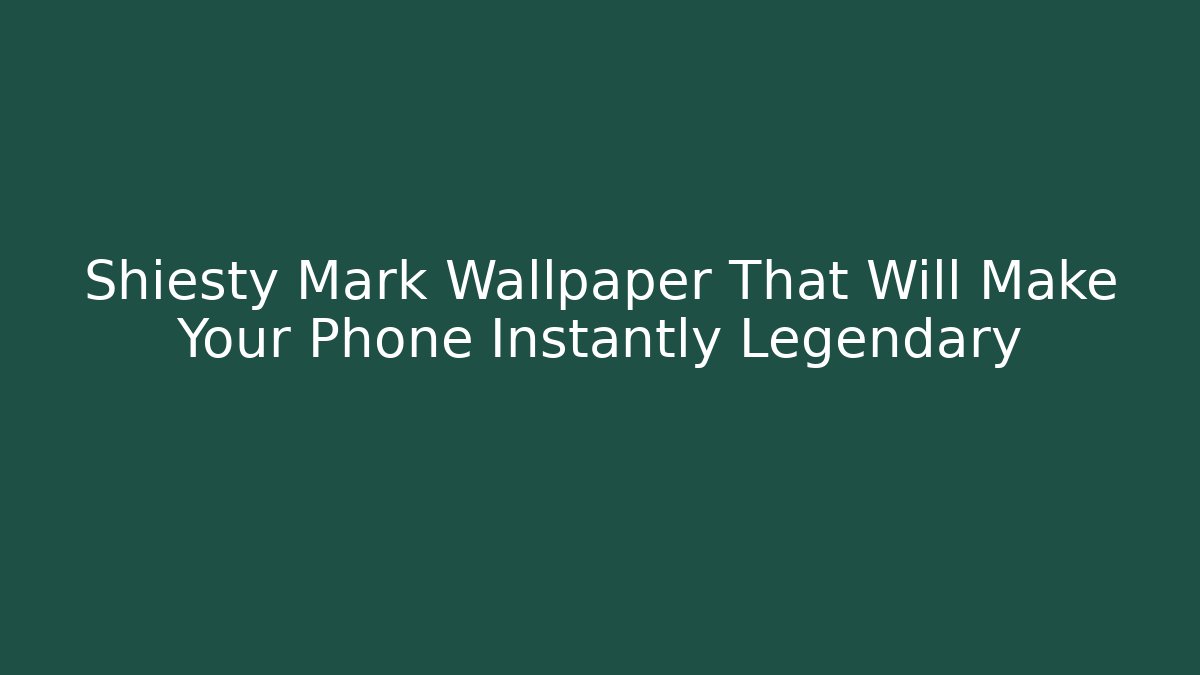 Shiesty Mark Wallpaper That Will Make Your Phone Instantly Legendary