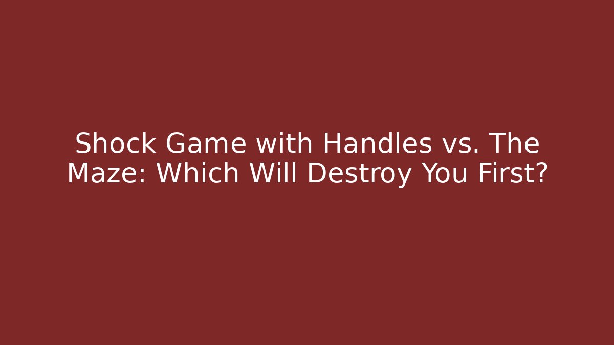 Shock Game with Handles vs. The Maze: Which Will Destroy You First?
