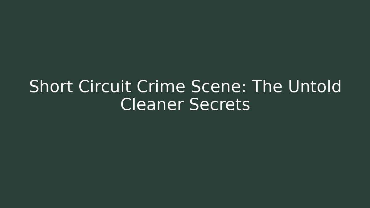 Short Circuit Crime Scene: The Untold Cleaner Secrets - Felix Cat Insurance
