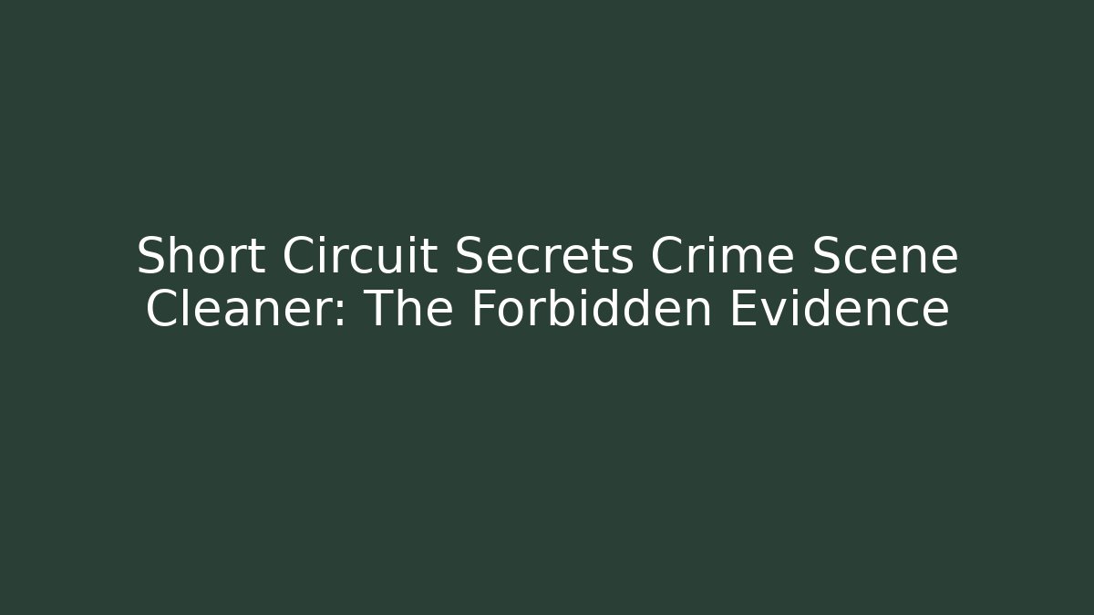 Short Circuit Secrets Crime Scene Cleaner: The Forbidden Evidence