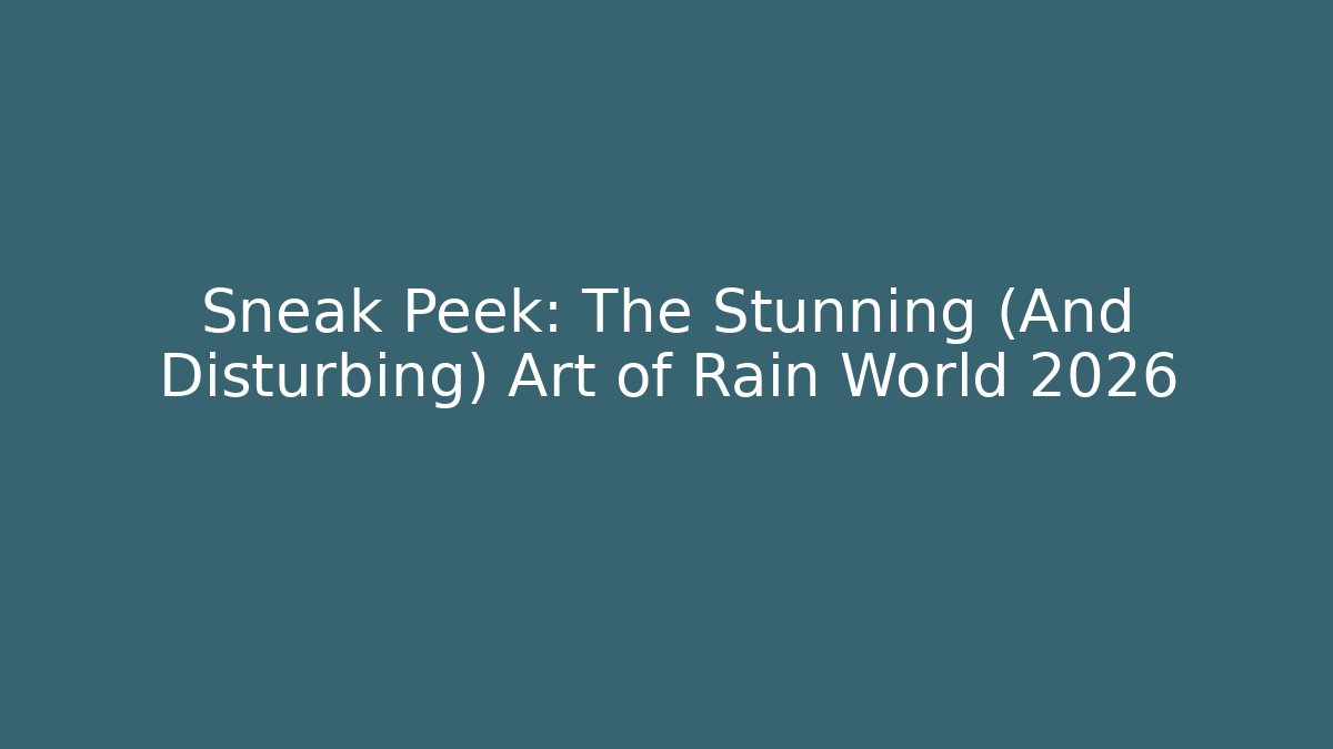 Sneak Peek: The Stunning (And Disturbing) Art of Rain World 2026
