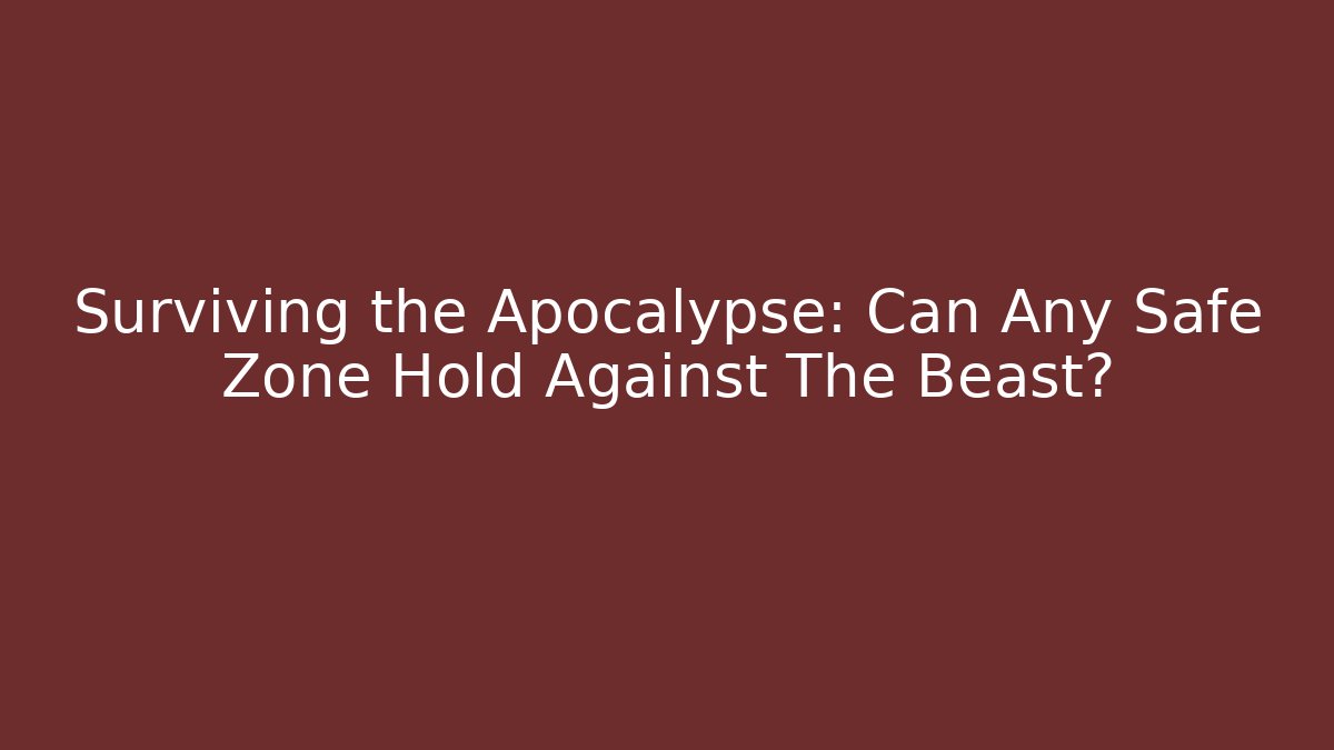 Surviving the Apocalypse: Can Any Safe Zone Hold Against The Beast?