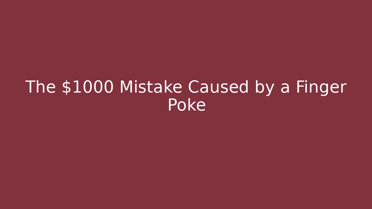 The $1000 Mistake Caused by a Finger Poke - Felix Cat Insurance