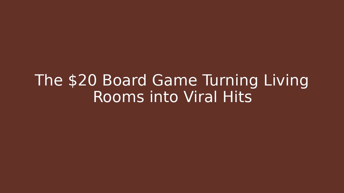 The $20 Board Game Turning Living Rooms into Viral Hits
