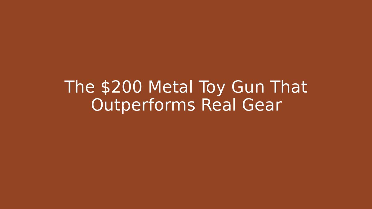 The $200 Metal Toy Gun That Outperforms Real Gear