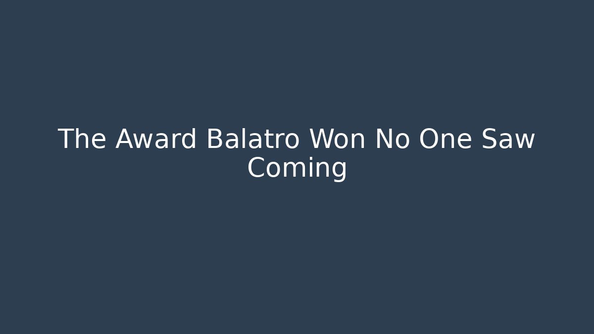 The Award Balatro Won No One Saw Coming