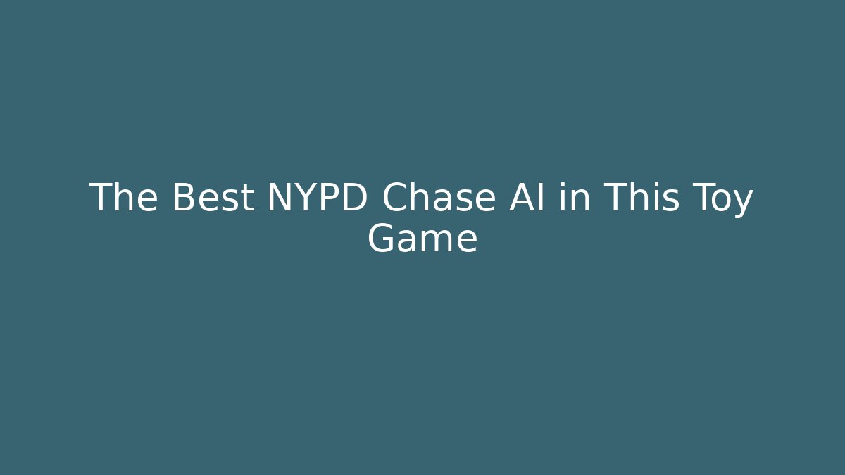 The Best NYPD Chase AI in This Toy Game