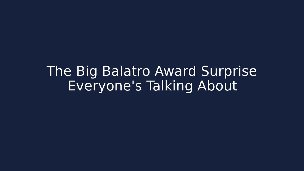 The Big Balatro Award Surprise Everyone's Talking About