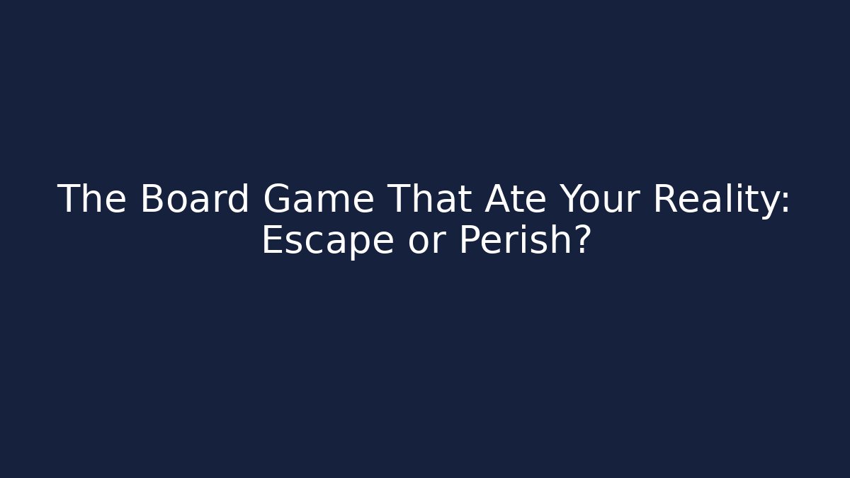 The Board Game That Ate Your Reality: Escape or Perish? - Felix Cat Insurance
