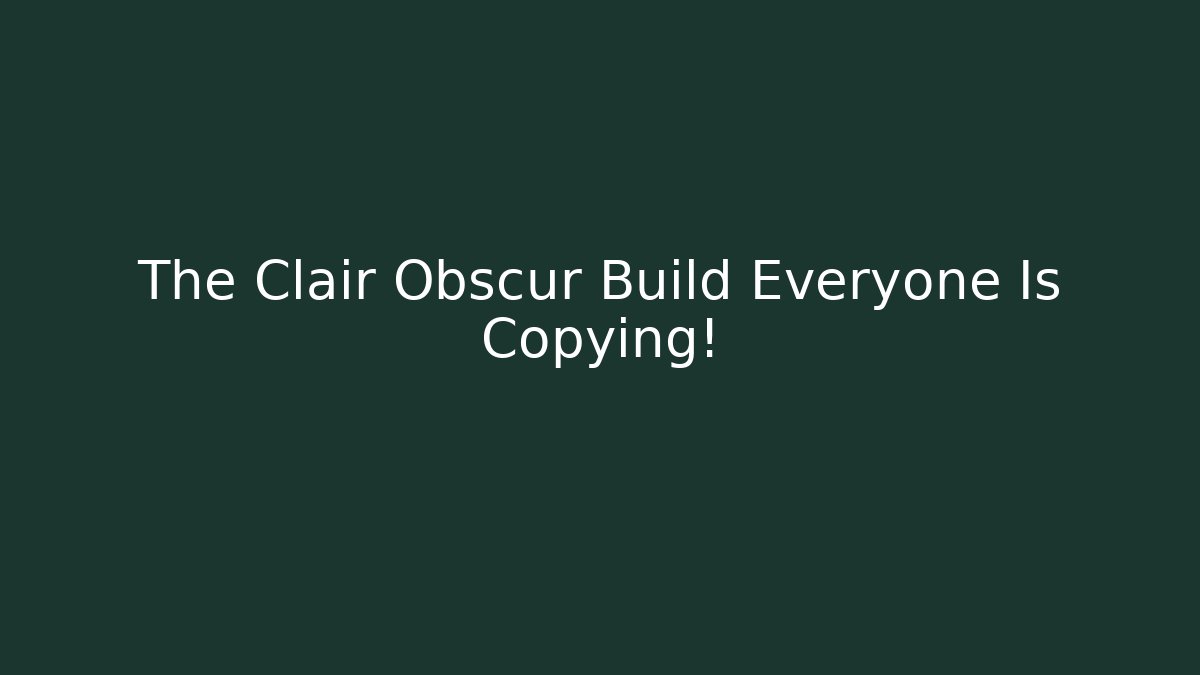 The Clair Obscur Build Everyone Is Copying! - Felix Cat Insurance