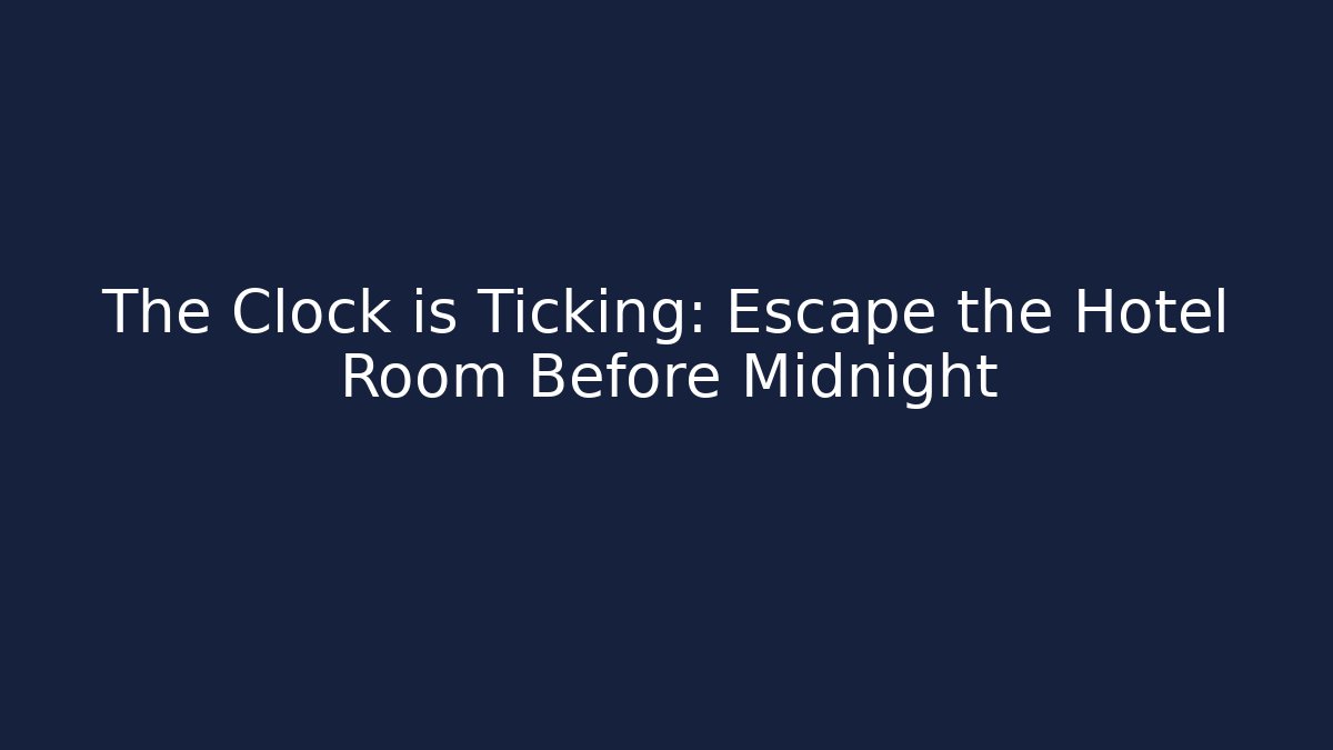 The Clock is Ticking: Escape the Hotel Room Before Midnight