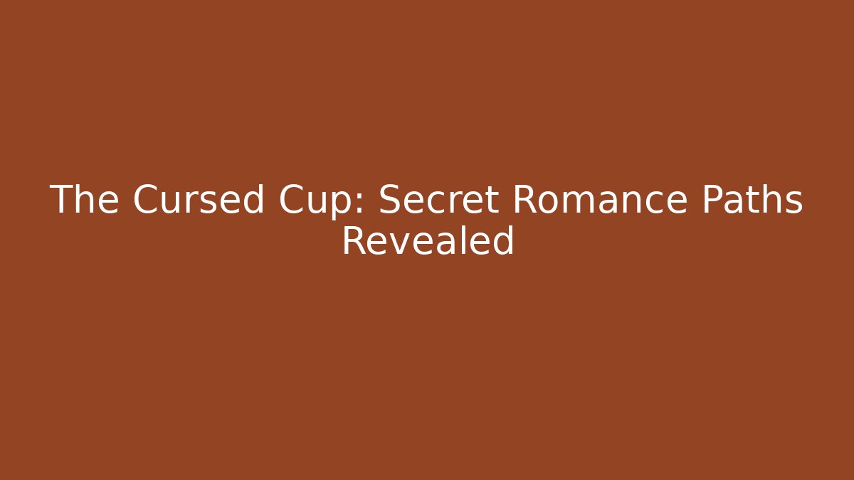 The Cursed Cup: Secret Romance Paths Revealed