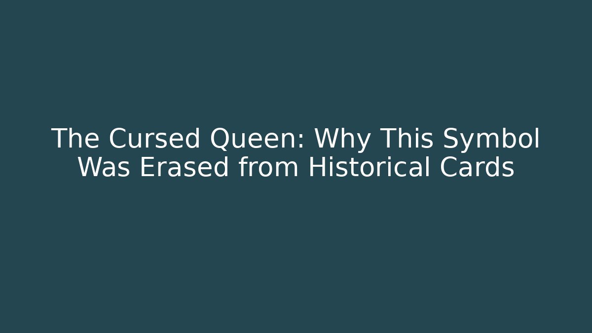 The Cursed Queen: Why This Symbol Was Erased from Historical Cards
