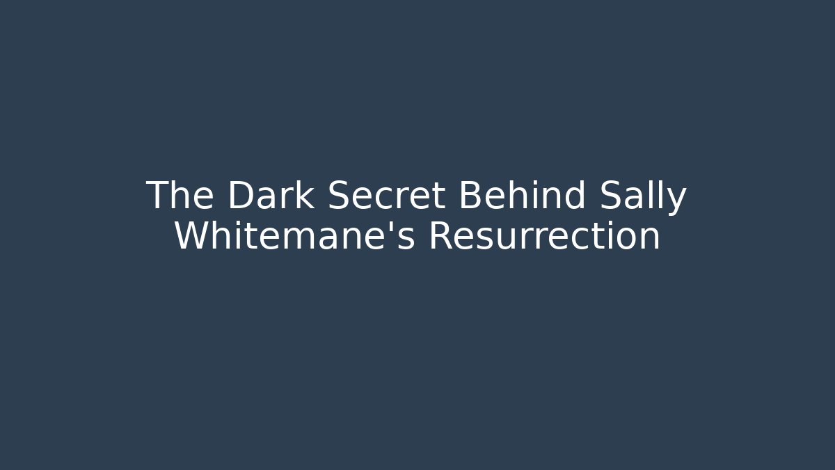 The Dark Secret Behind Sally Whitemane's Resurrection