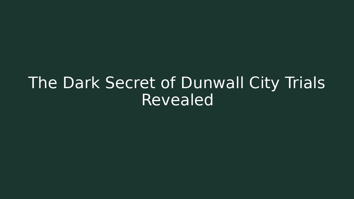 The Dark Secret of Dunwall City Trials Revealed