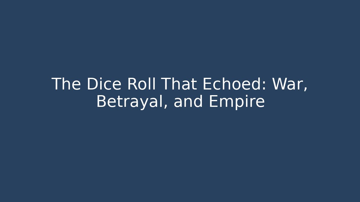 The Dice Roll That Echoed: War, Betrayal, and Empire