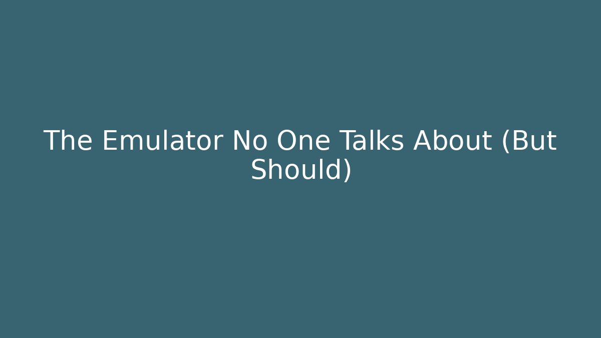 The Emulator No One Talks About (But Should) - Felix Cat Insurance