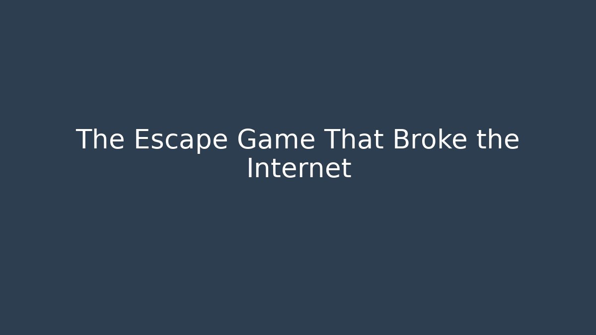 The Escape Game That Broke the Internet - Felix Cat Insurance