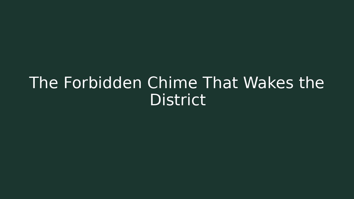 The Forbidden Chime That Wakes the District