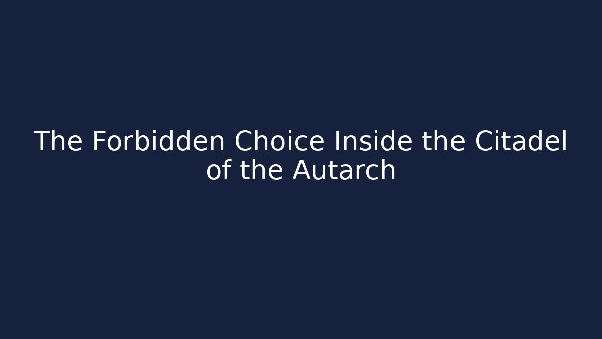 The Forbidden Choice Inside the Citadel of the Autarch