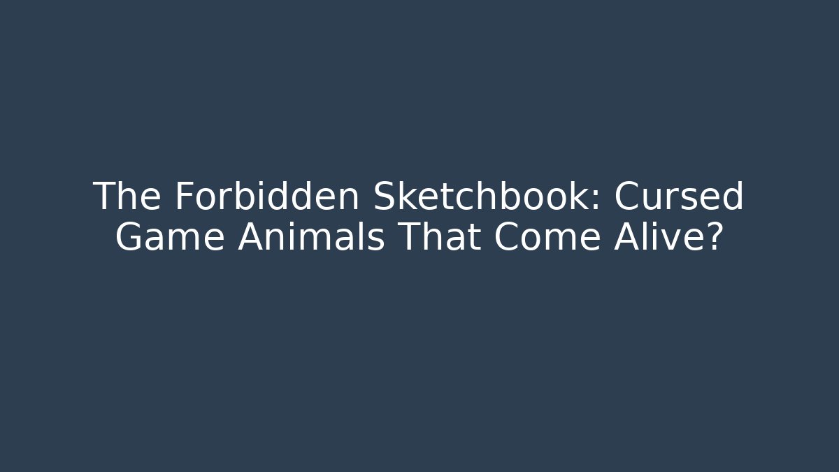 The Forbidden Sketchbook: Cursed Game Animals That Come Alive?