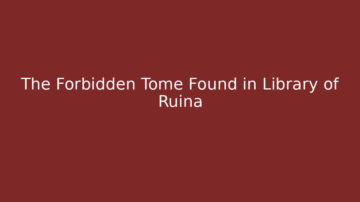 The Forbidden Tome Found in Library of Ruina