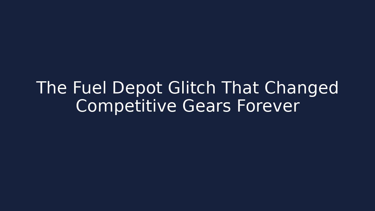 The Fuel Depot Glitch That Changed Competitive Gears Forever