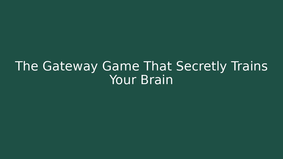 The Gateway Game That Secretly Trains Your Brain - Felix Cat Insurance