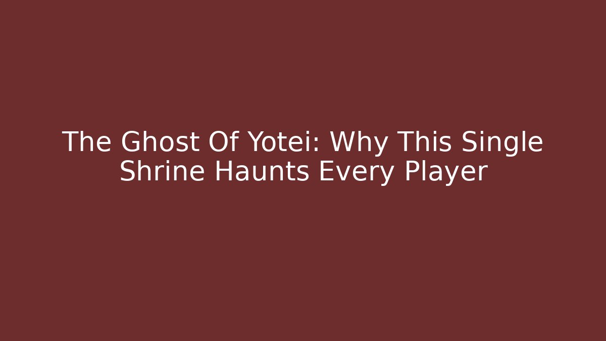 The Ghost Of Yotei: Why This Single Shrine Haunts Every Player