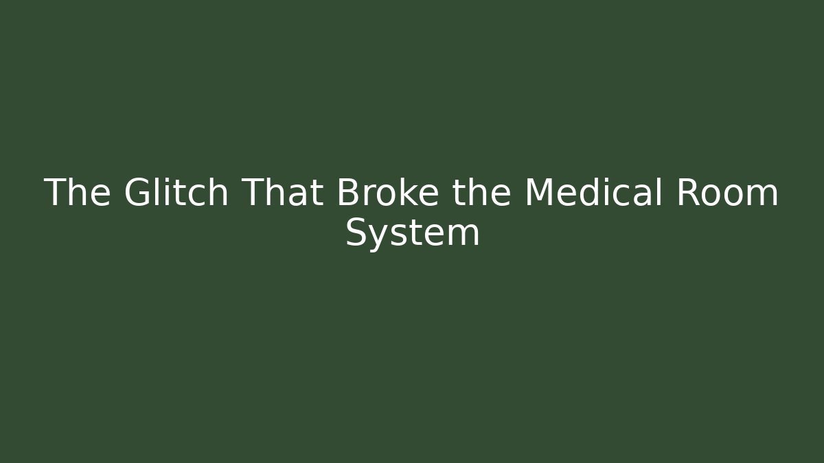 The Glitch That Broke the Medical Room System