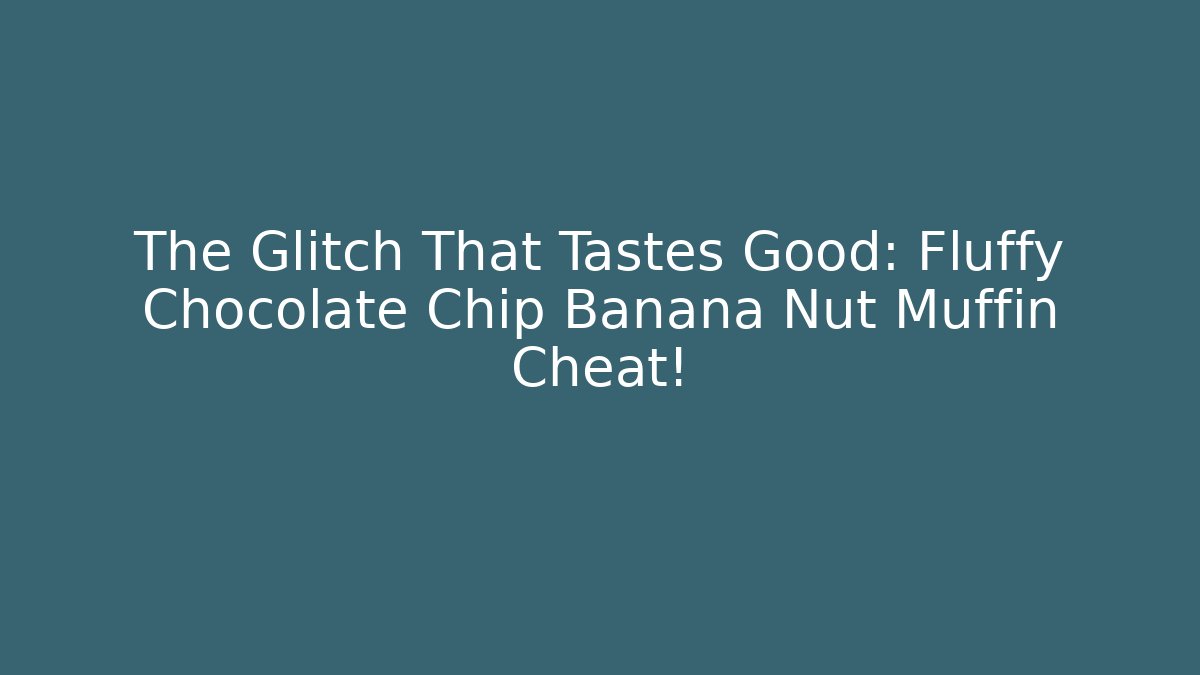 The Glitch That Tastes Good: Fluffy Chocolate Chip Banana Nut Muffin Cheat! - Felix Cat Insurance