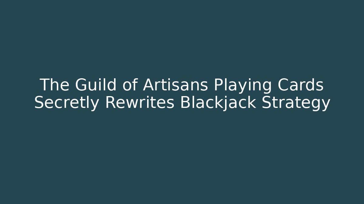 The Guild of Artisans Playing Cards Secretly Rewrites Blackjack Strategy