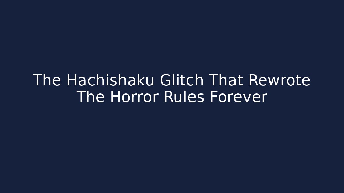 The Hachishaku Glitch That Rewrote The Horror Rules Forever